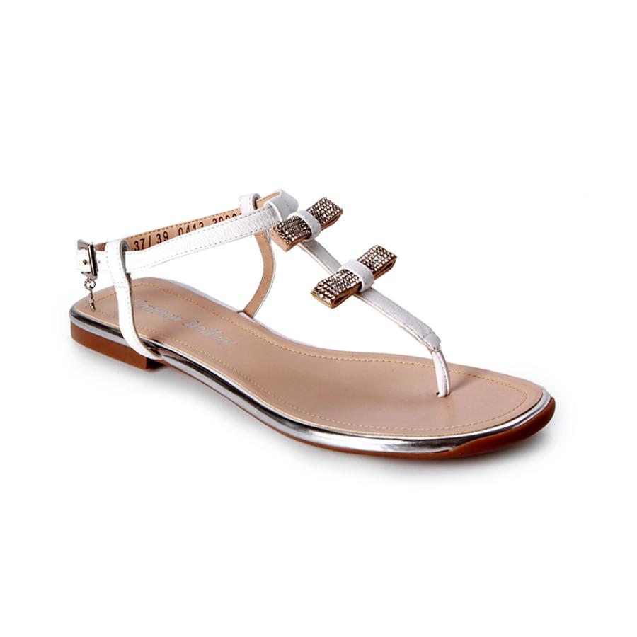 SANDALIA BLANCA CON LAZOS