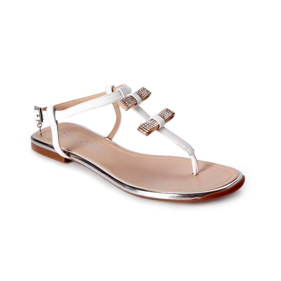 SANDALIA BLANCA CON LAZOS