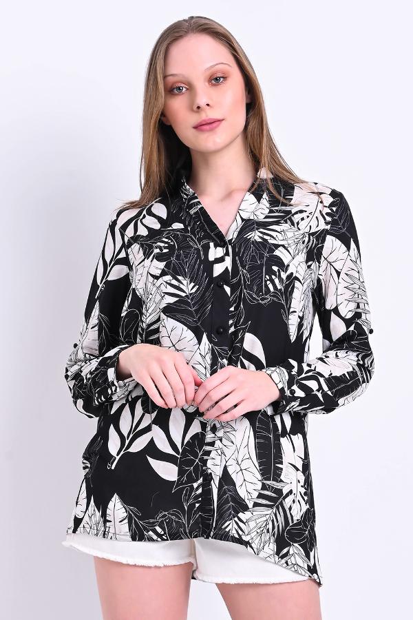 CAMISA ESTAMPADO HOJAS