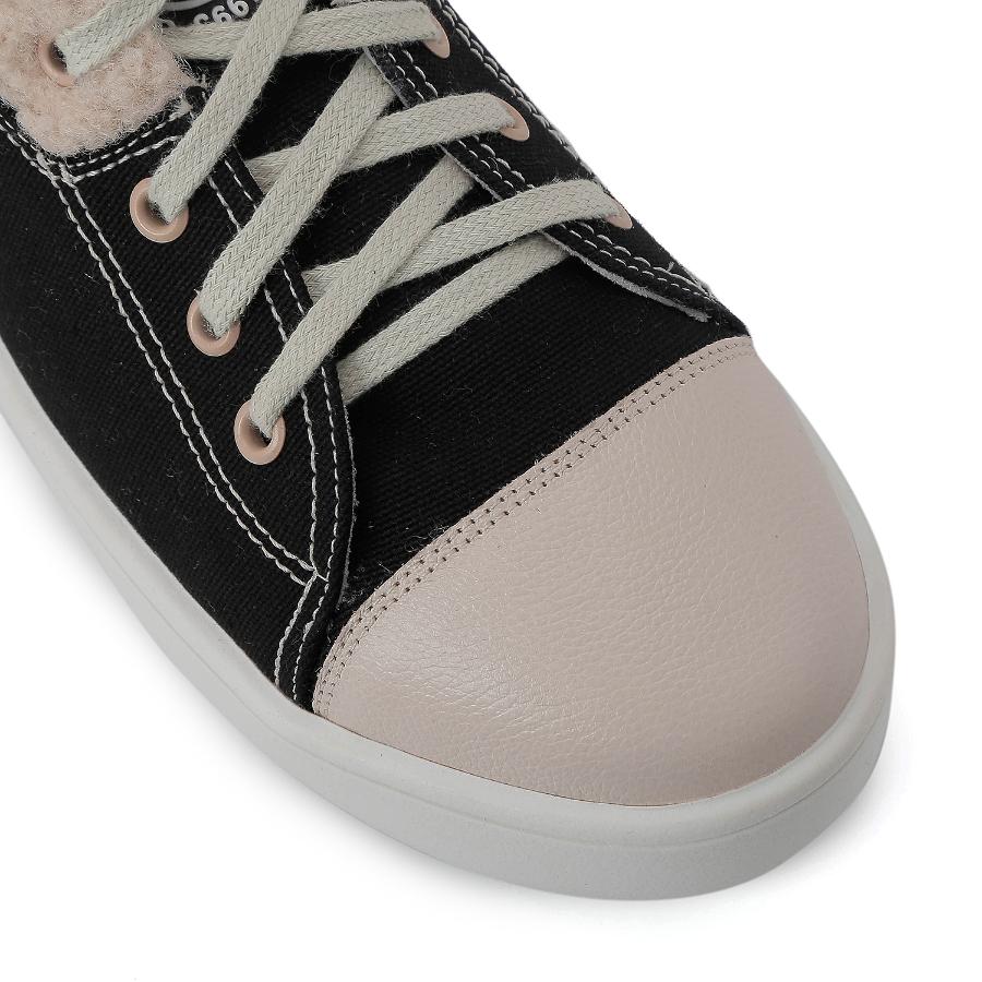 ZAPATILLA NEGRO CON BEIGE