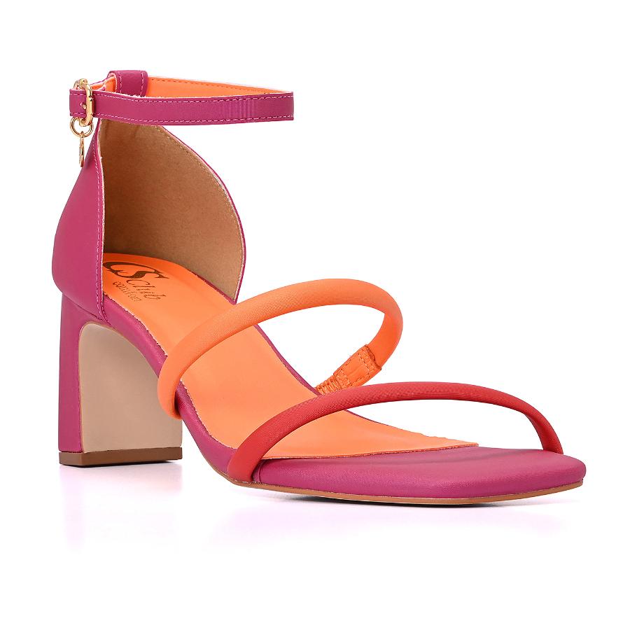 SANDALIA MAGENTA CON TIRAS