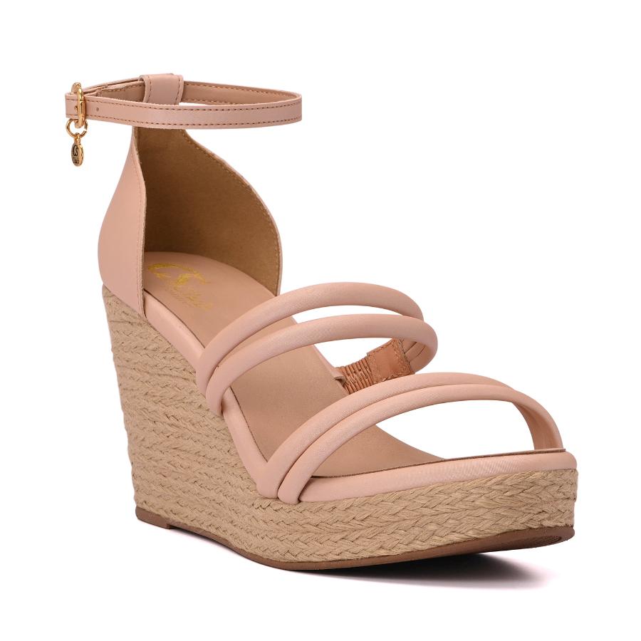 SANDALIA BEIGE CON TERRAPLEN