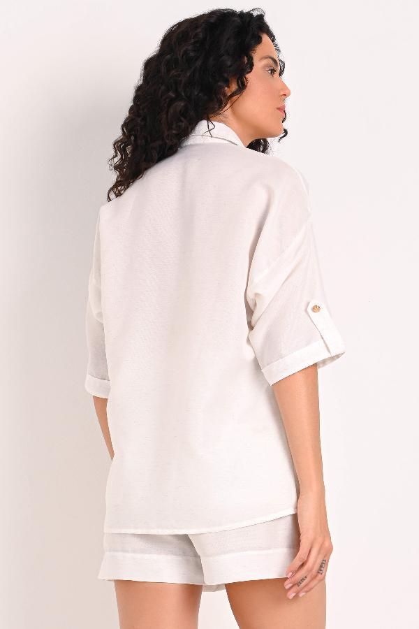 CAMISA OVERSIZE CON BOLSILLO CARMEN STEFFENS ALTO VERANO 2023