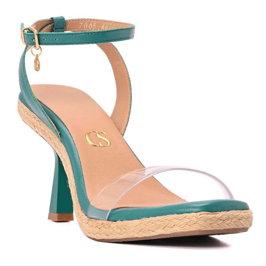 TAMANCO VERDE CON TRANSPARENCIA CARMEN STEFFENS ALTO VERANO 2023