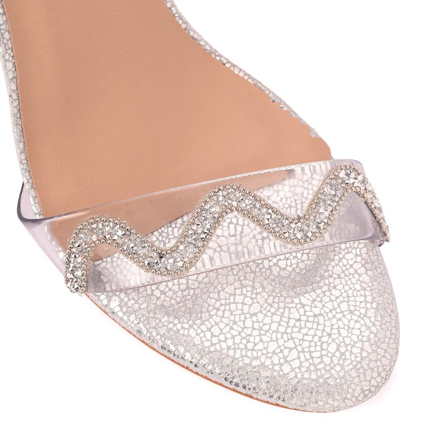 SANDALIA PLATEADA CARMEN STEFFENS ALTO VERANO 2023