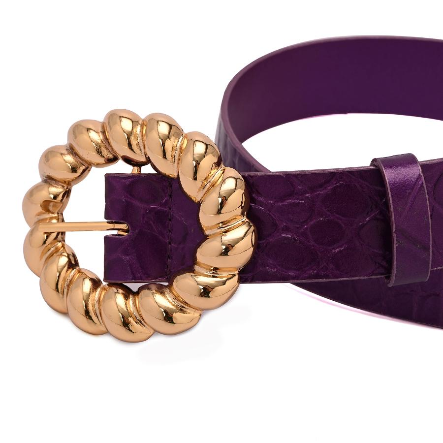 CINTURON MORADO HEBILLA TRENZADO CARMEN STEFFENS ALTO VERANO 2023