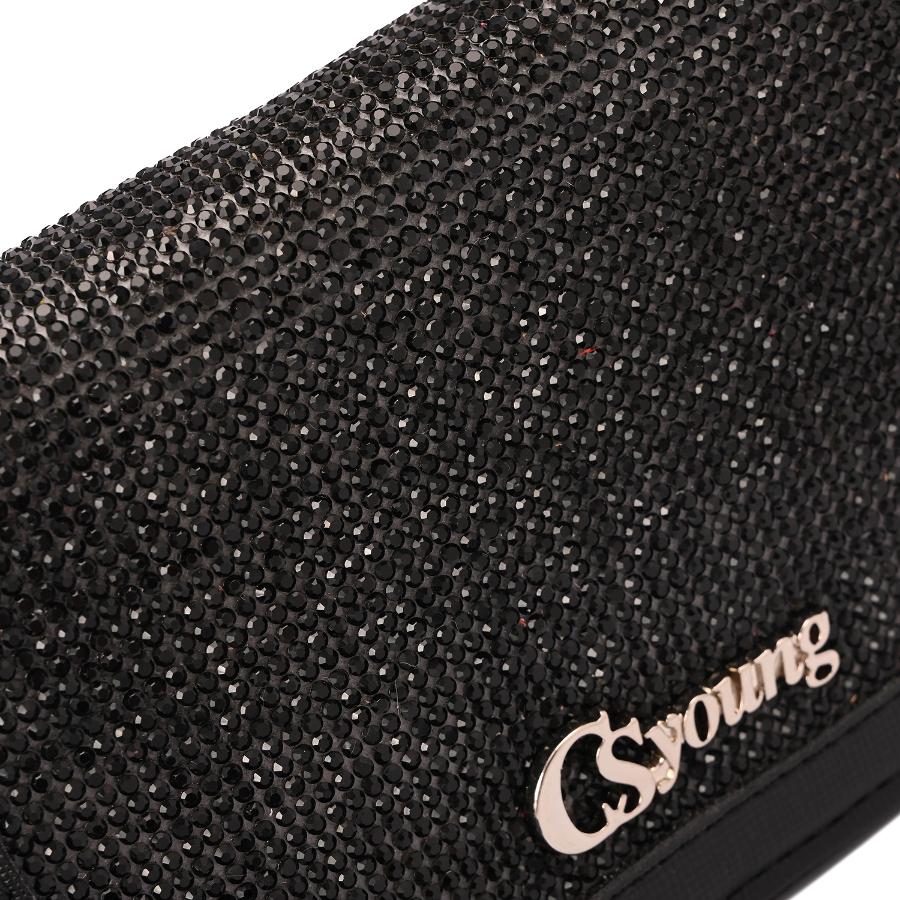 BILLETERA NEGRA CON CRISTALES CS YOUNG ALTO VERANO 2023