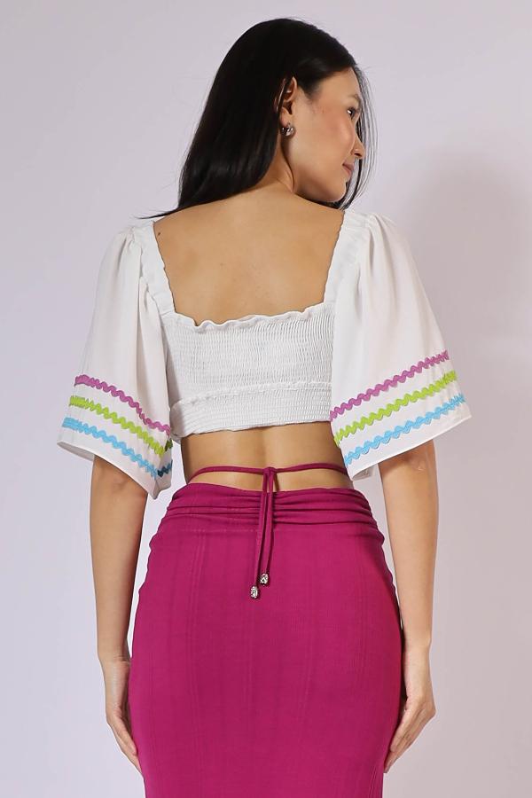 BLUSA MANGA SUELTA CON COLORES CS YOUNG ALTO VERANO 2023