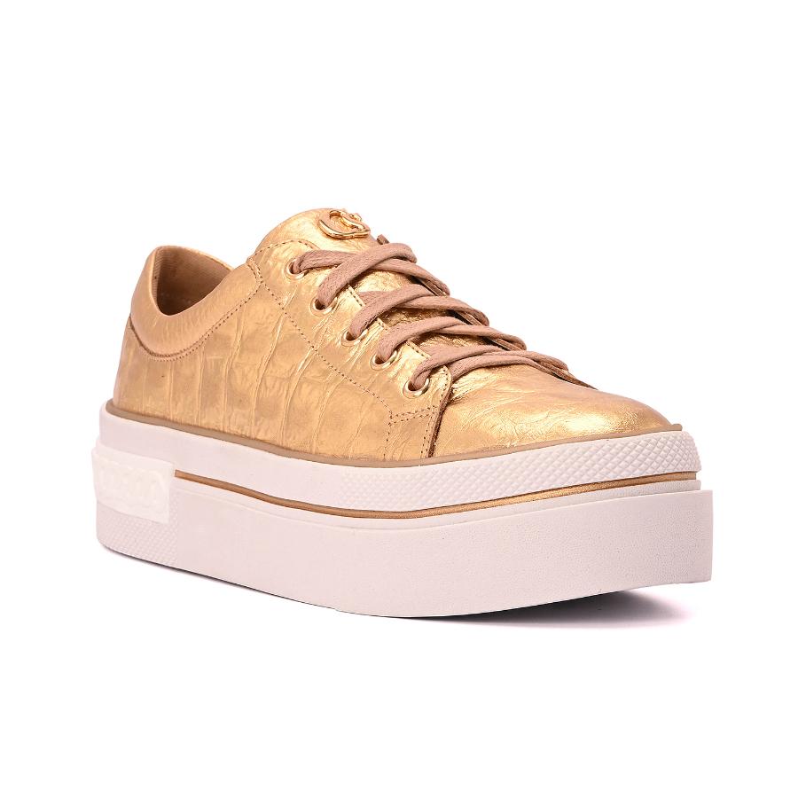 ZAPATILLA DORADA CON TEXTURA CS