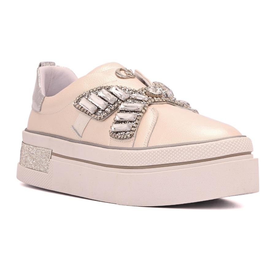 ZAPATILLA PERLADA CON CRISTALES CS
