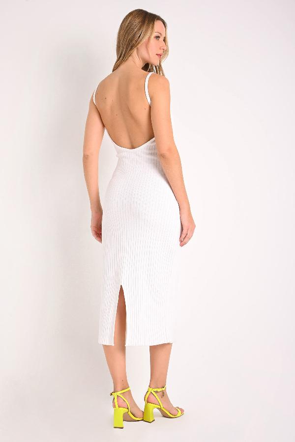 VESTIDO BLANCO CON CADENA CS