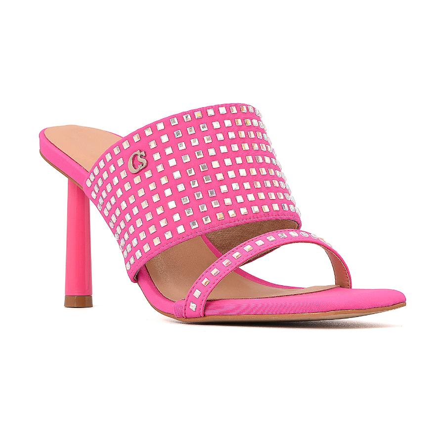 SANDALIA FUCSIA CON BRILLO