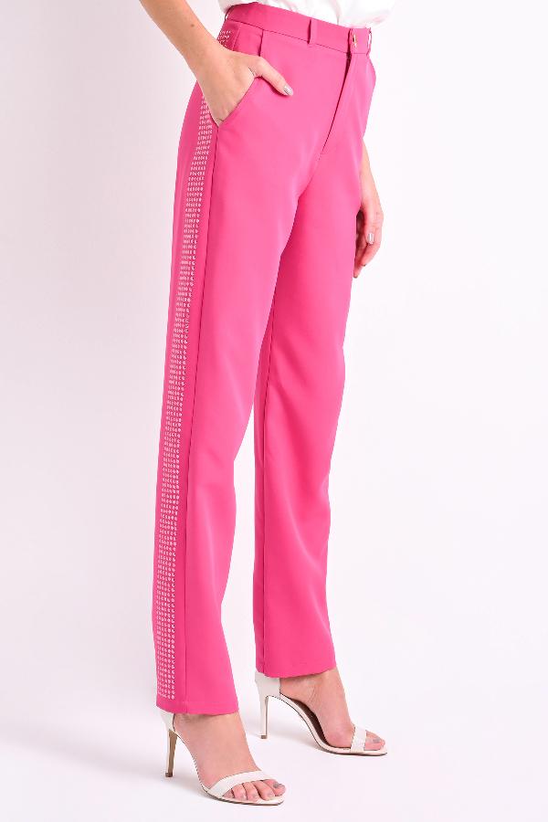 PANTALON FUCSIA CON TACHAS