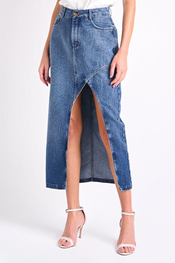 FALADA DE JEANS CON ABERTURA
