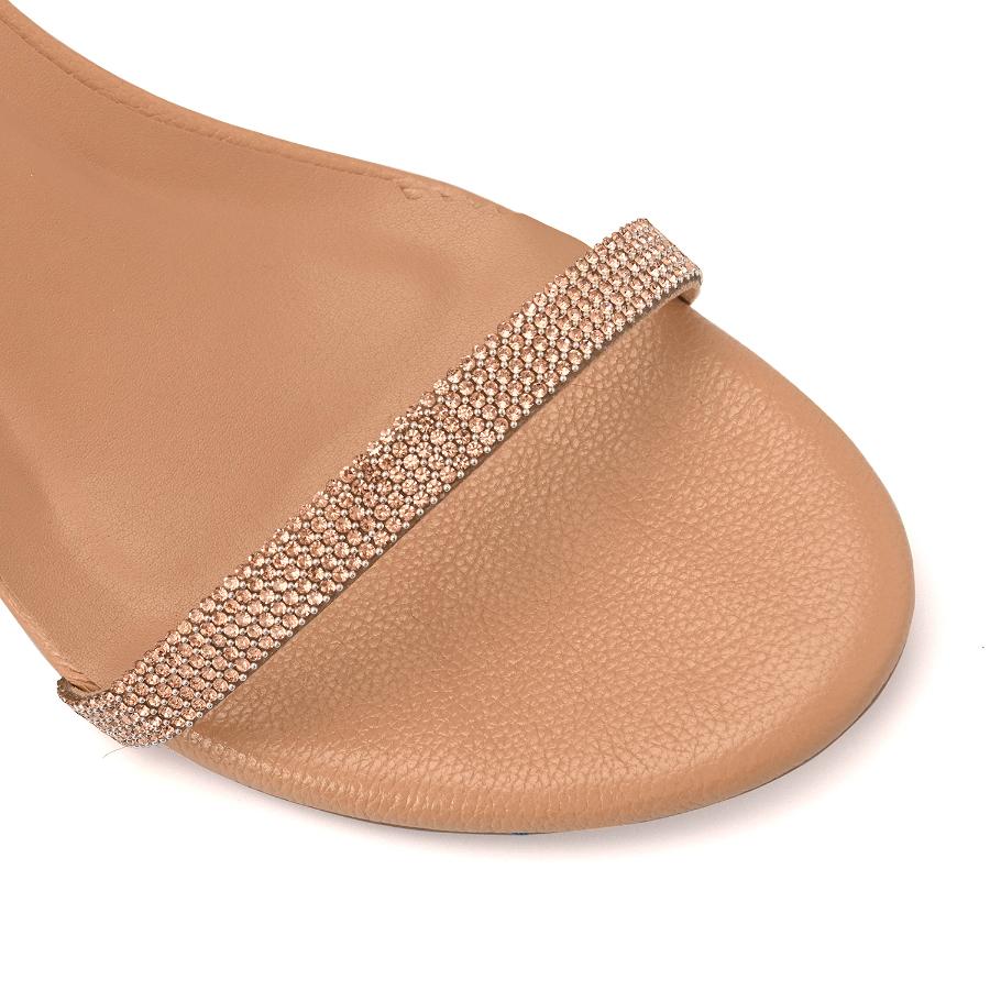 SANDALIA NUDE CON CRISTALES