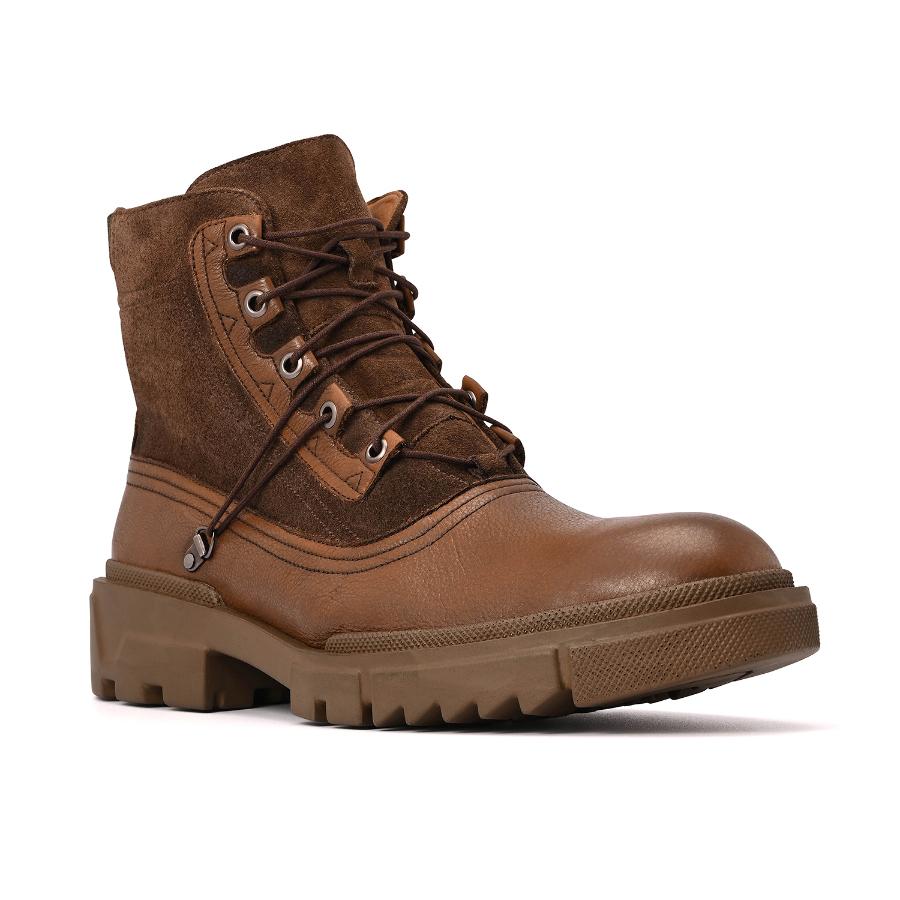 BOTA CAFÉ CON CORDONES