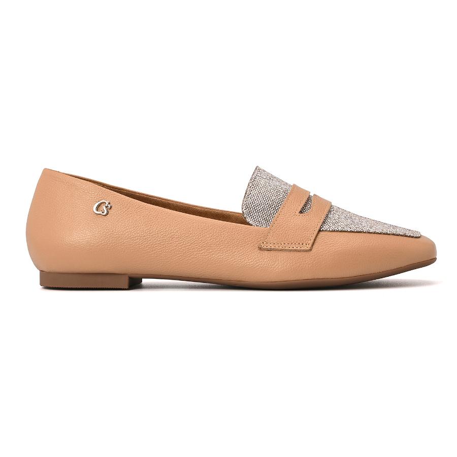 MOCASÍN NUDE CON APLIQUES