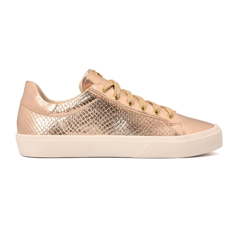 ZAPATILLA DORADA CON TEXTURA