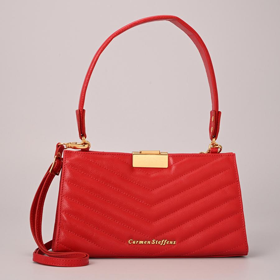 CARTERA ROJA CON TEXTURA