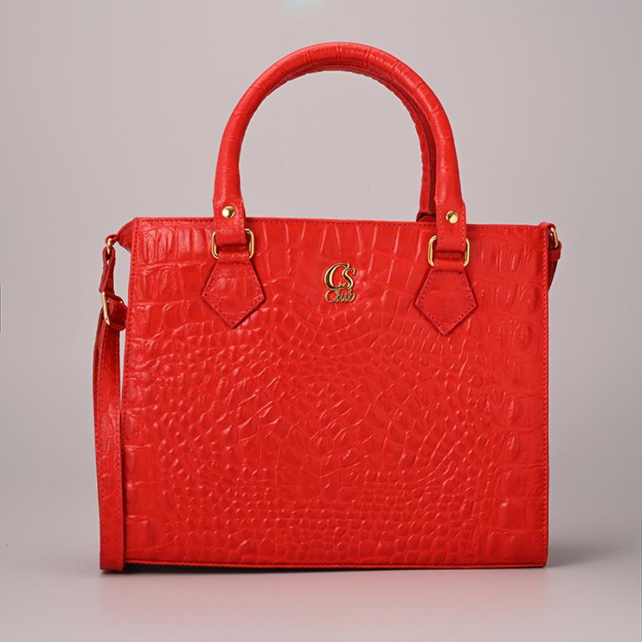 CARTERA ROJA CON TEXTURA  CS CLUB