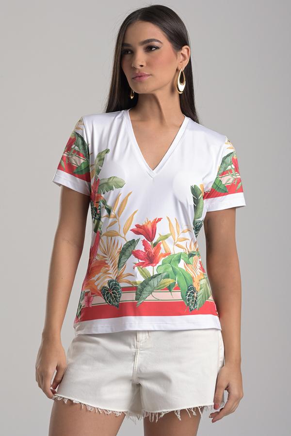 BASICA CUELLO V CON ESTAMPADO
