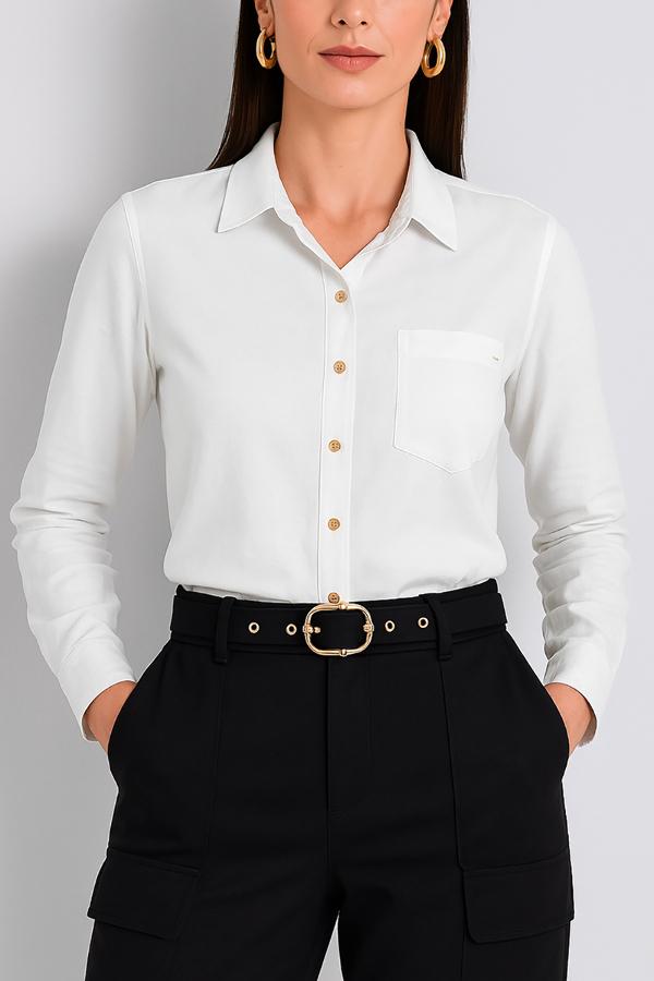 CAMISA MANGA LARGA CON BOLSILLO