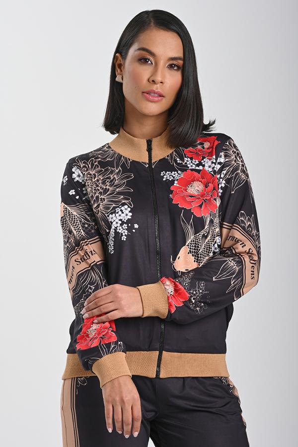 CHAQUETA TIPO BOMBER FLOR ORIENTAL