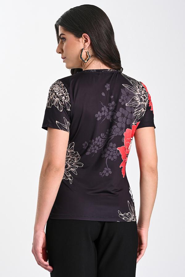 BASICA CON ESTAMPADO FLOR ORIENTAL
