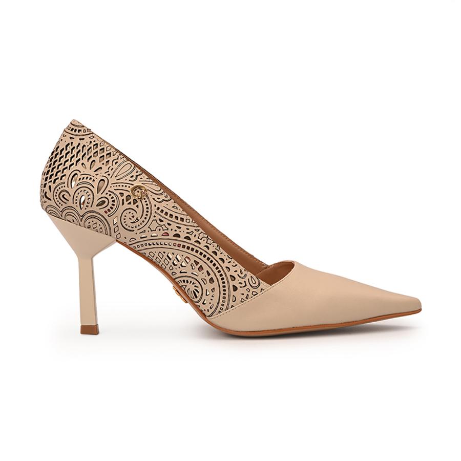 STILETTO OFF WHITE CON DISEÑO