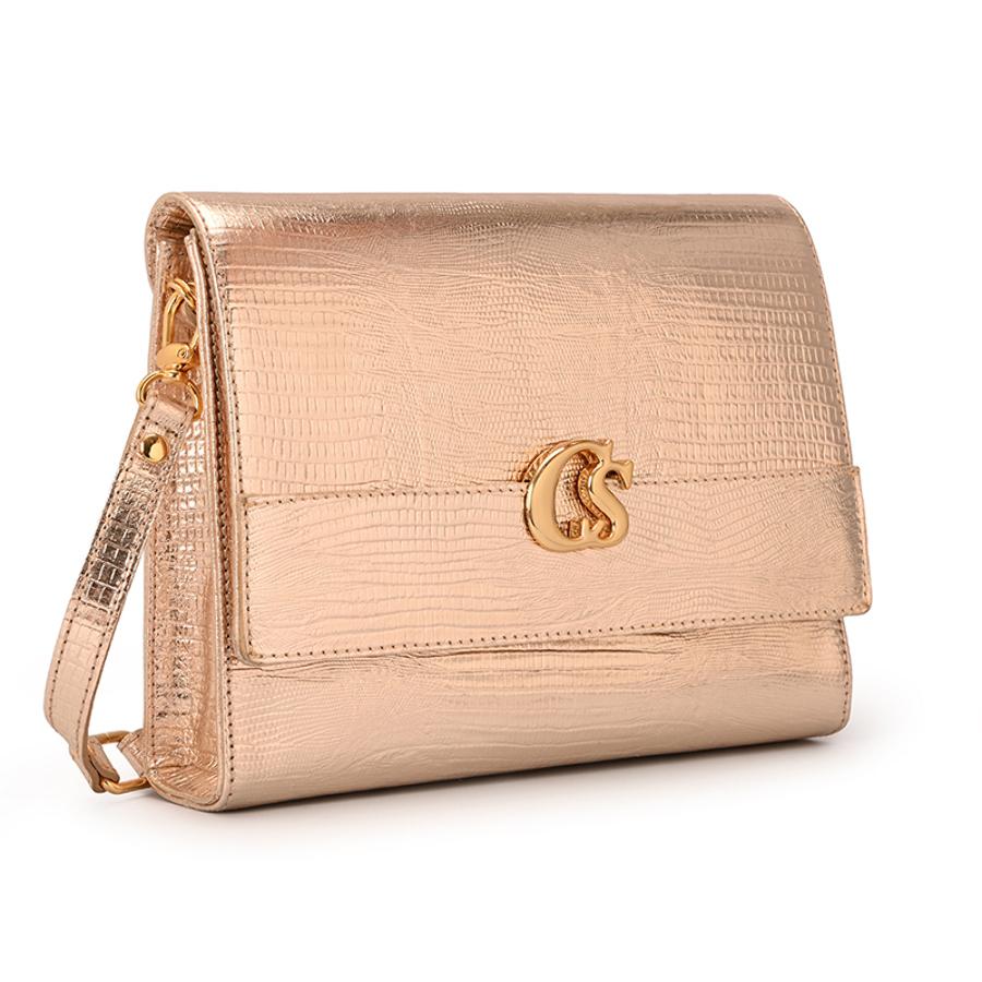 CARTERA DORADA CON MONEDERO CS