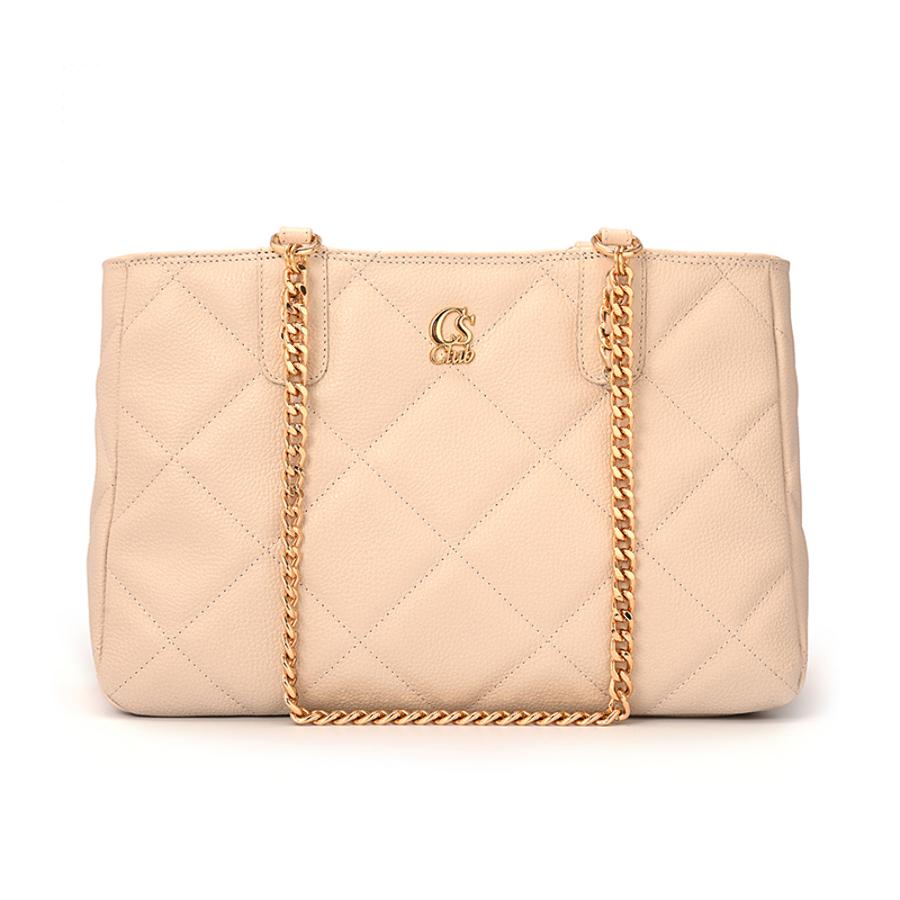 CARTERA BEIGE CON CADENAS CS CLUB