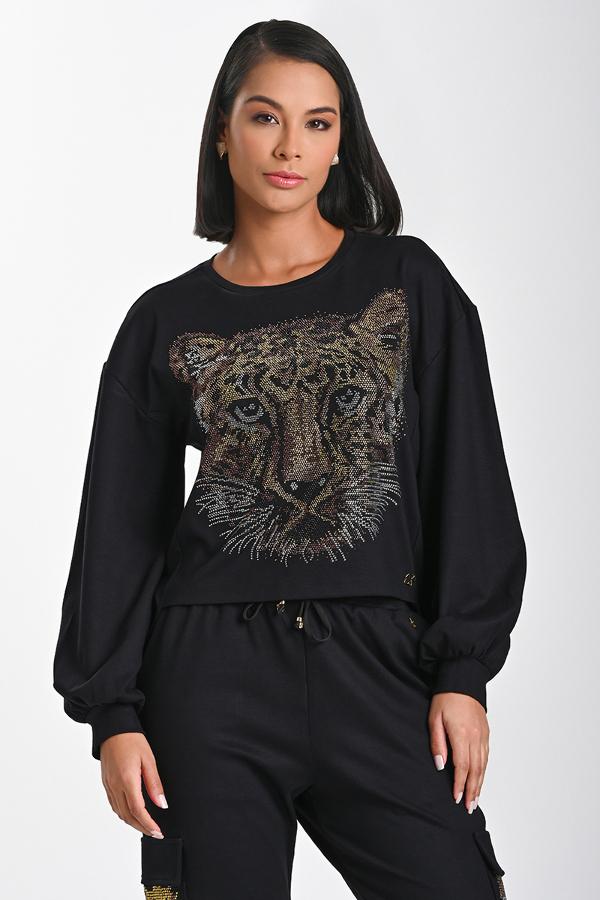BLUSA CON DISEÑO LEOPARDO