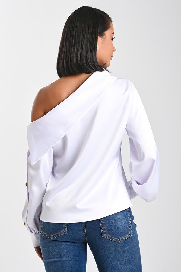 BLUSA ASIMETRICA CON BOTONES