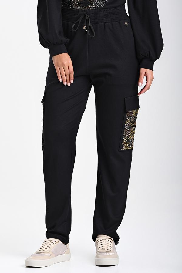 PANTALON JOGGER CON BRILLO ANIMAL PRINT