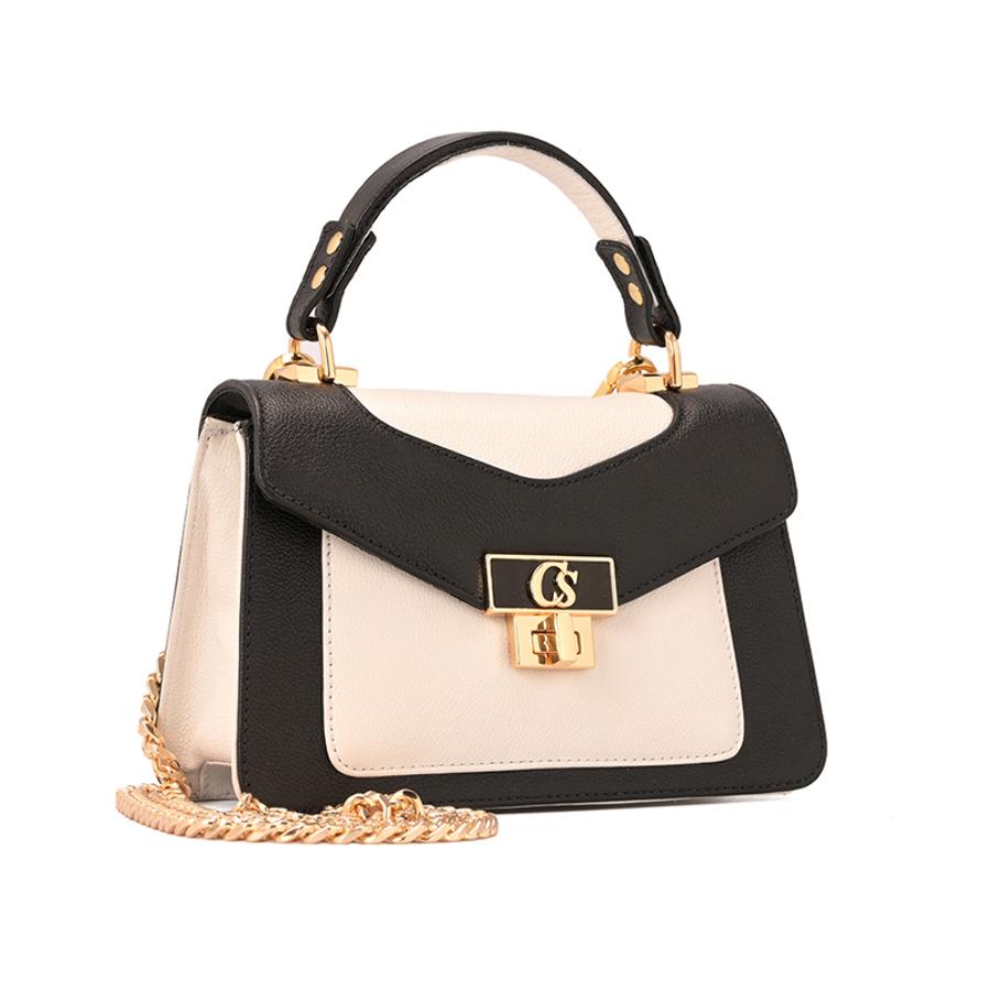 CARTERA DE MANO BICOLOR CS