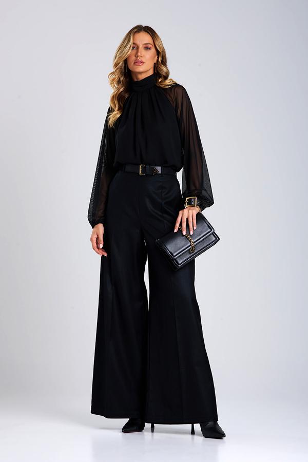 BLUSA MANGA CON TRANSPARENCIA