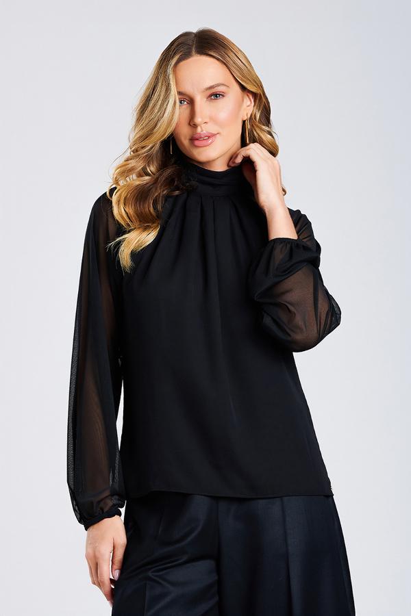 BLUSA MANGA CON TRANSPARENCIA