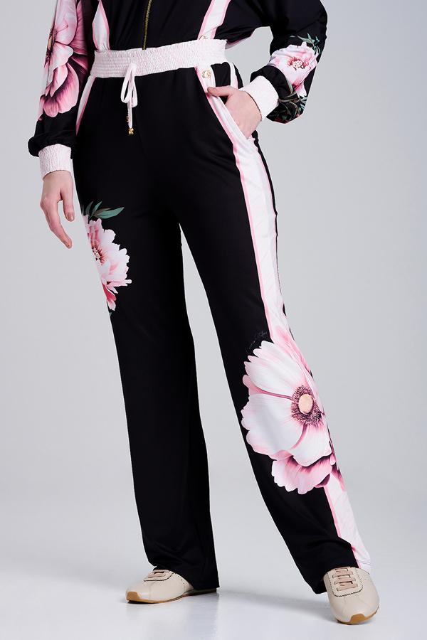 PANTALON CON ESTAMPADO FLOR