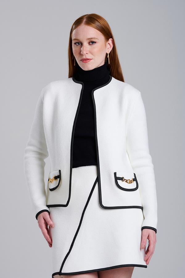 CHAQUETA DE LANILLA BICOLOR