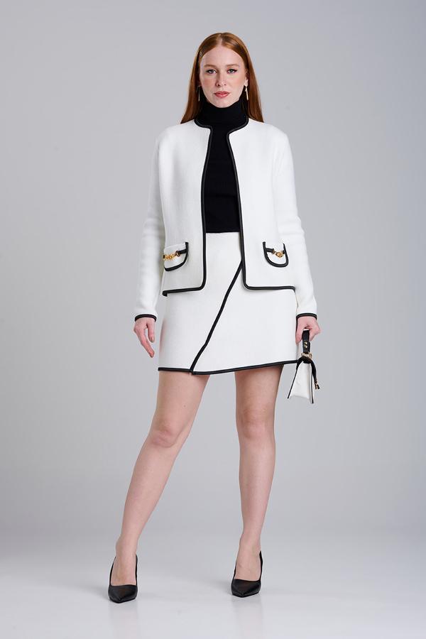 CHAQUETA DE LANILLA BICOLOR
