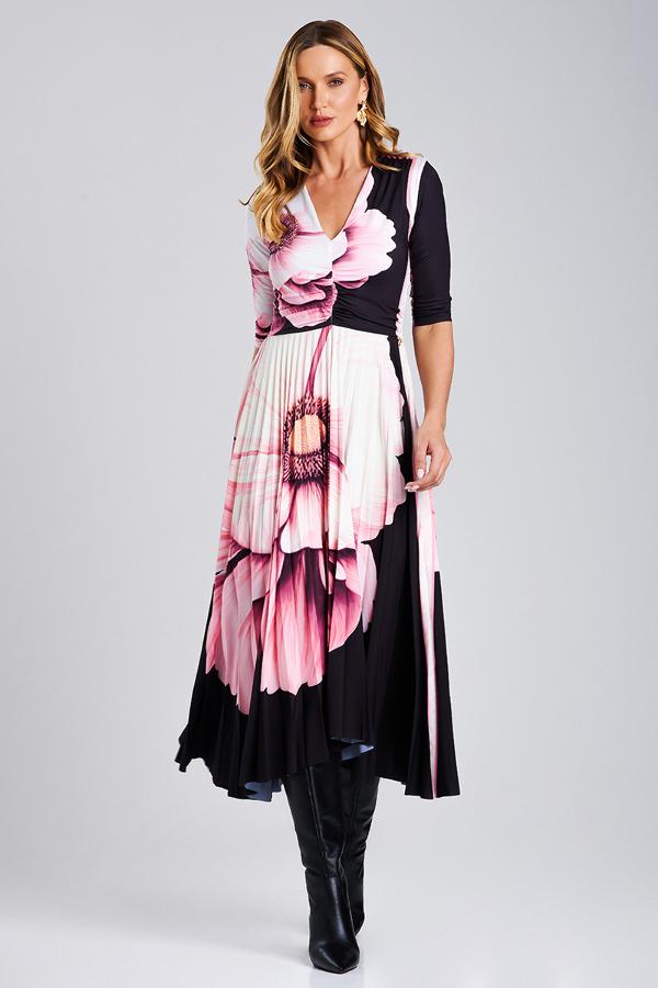 VESTIDO PLISADO CON ESTAMPADO