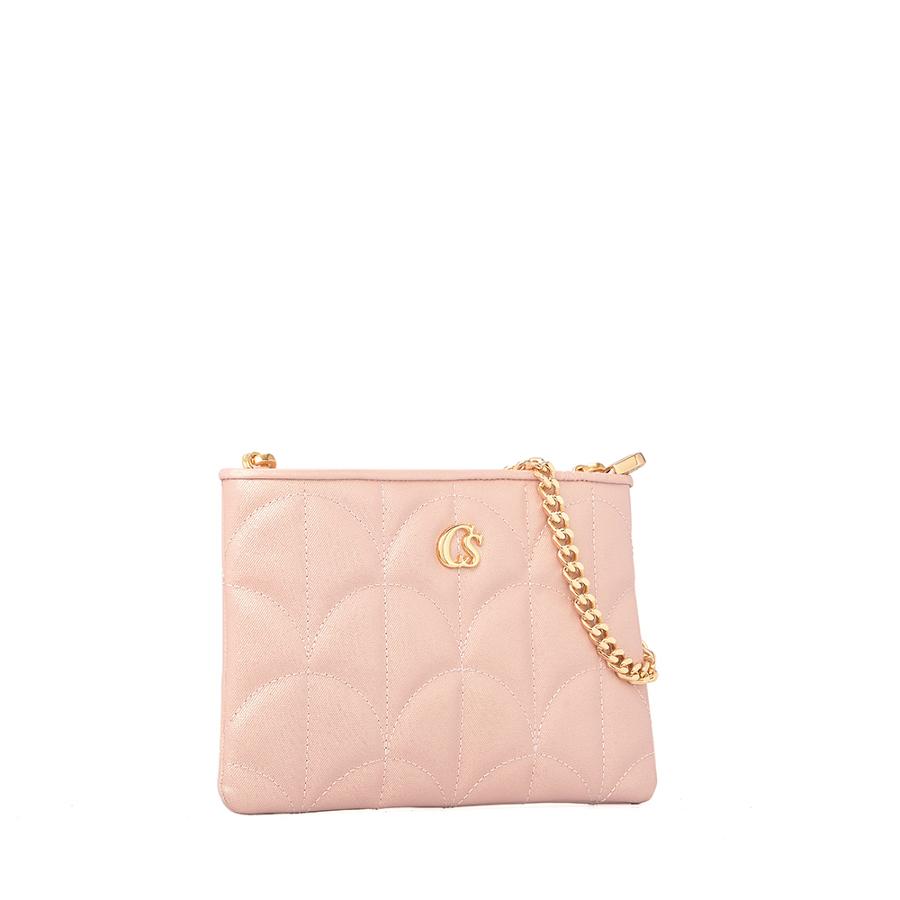 CARTERA ROSA CON CADENA CS