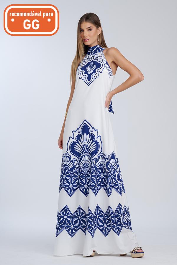 VESTIDO LARGO CON ESTAMPADO