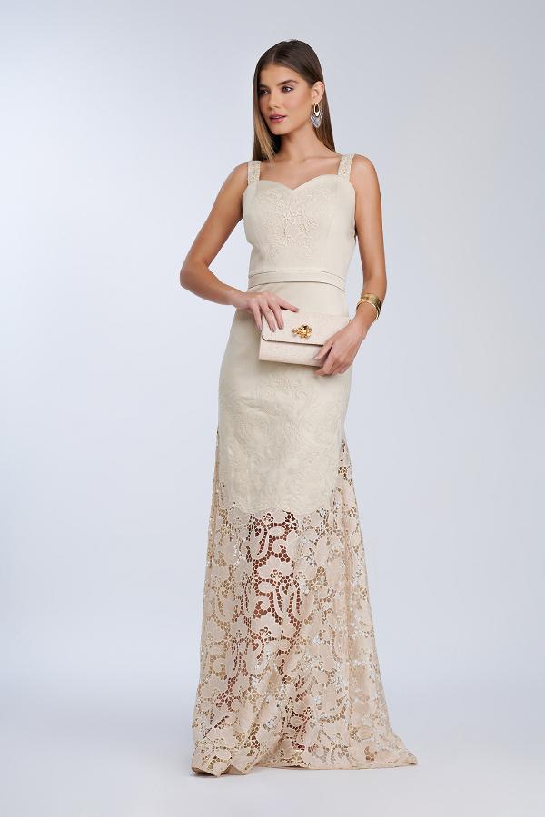 VESTIDO CON BORDADO FLOR