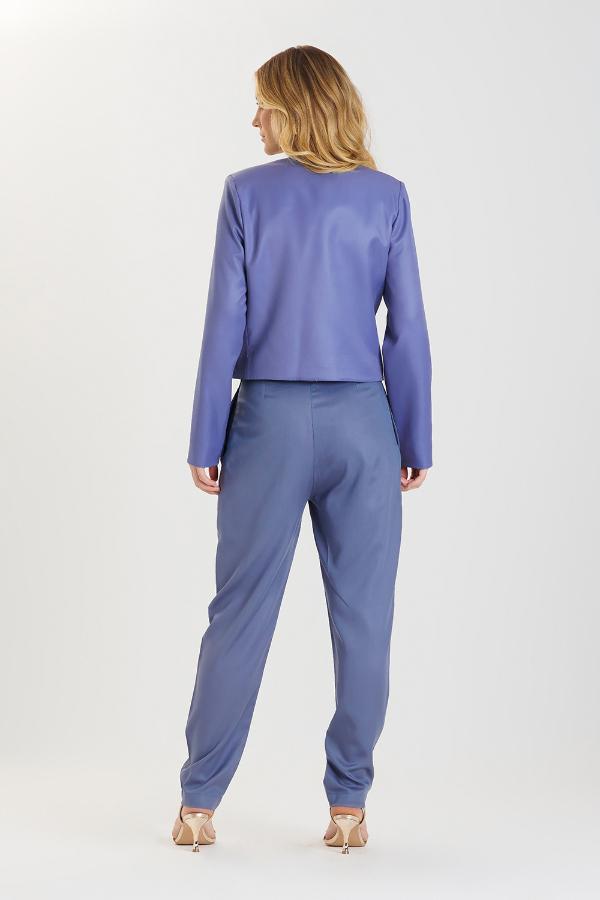 CHAQUETA CROPPED AZUL ACERO