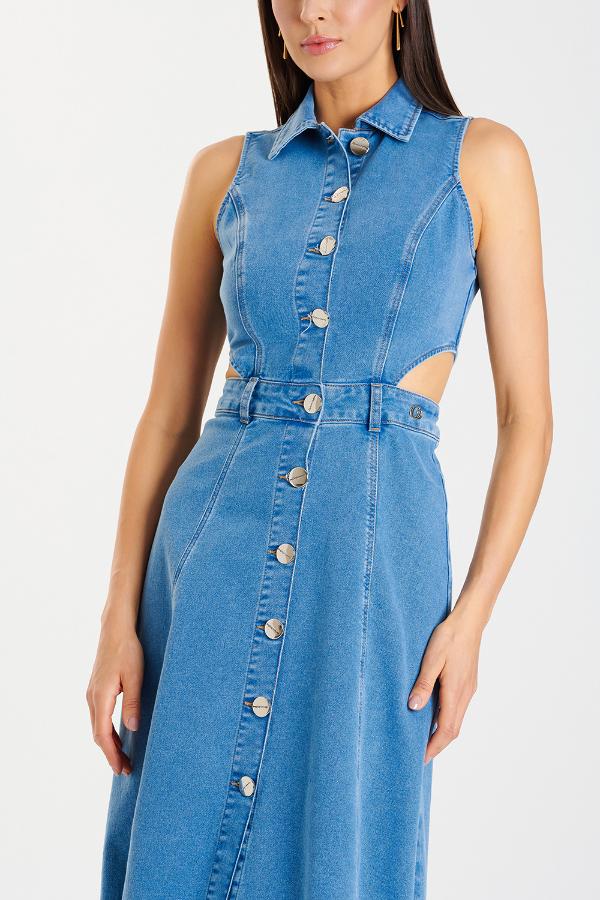 VESTIDO JEANS CON ABERTURA