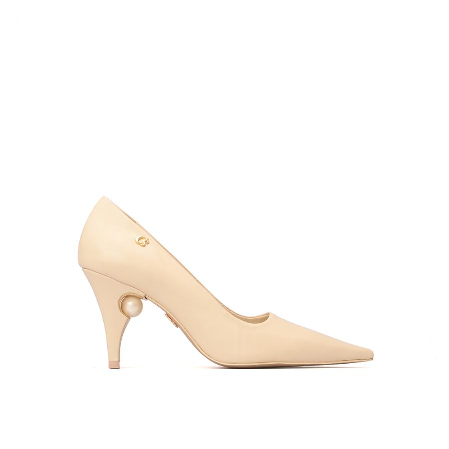 STILETTO BEIGE CON ACCESORIO