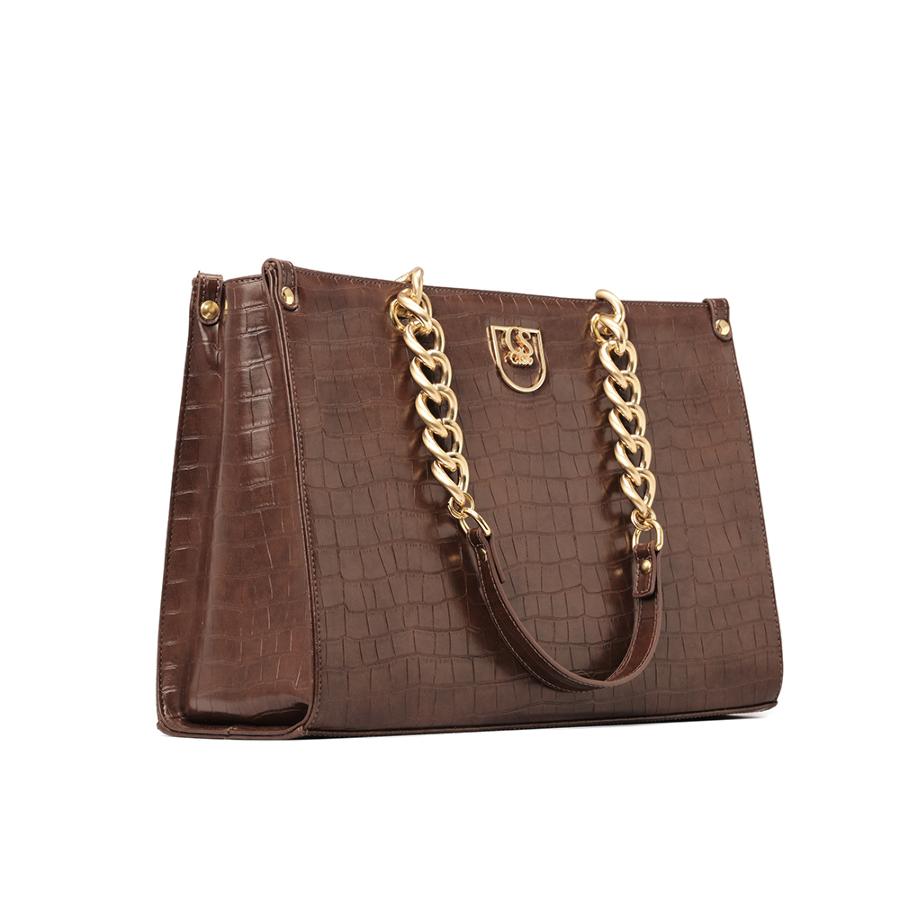 CARTERA MARRON CON CADENA CS CLUB
