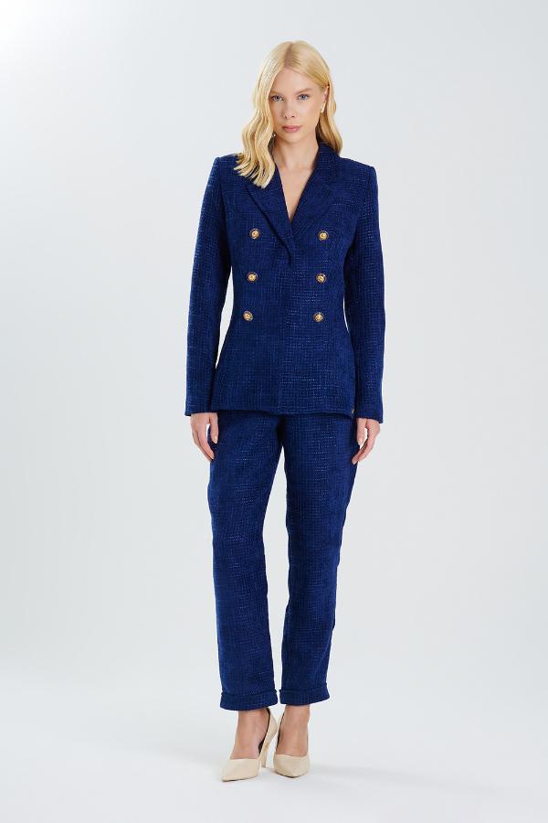 PANTALON DE VESTIR AZUL REY