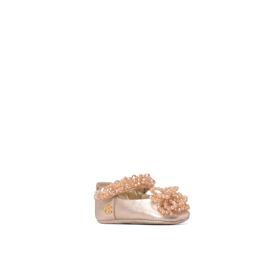 BALLERINA BEBE DORADA CON FLOR